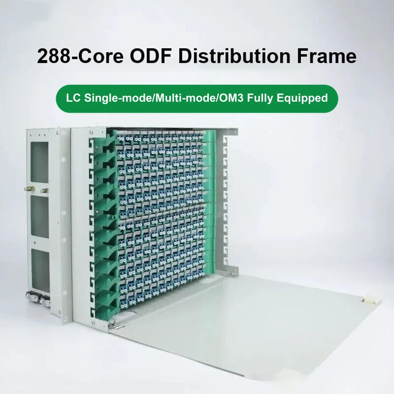 288-core high-density modular optical distribution frame for data centers and telecom equipment rooms